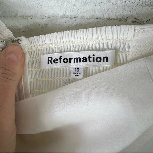 Reformation Astoria White Strapless Midi Dress Dress - Picture 5 of 7